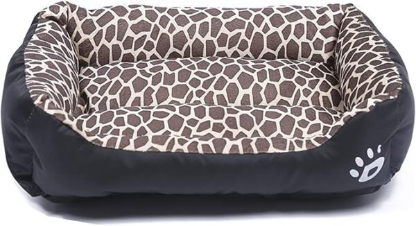 Gsice Camas rectangulares para perros, cama lavable para perros pequeños, medianos y grandes, estampado de leopardo, talla S
