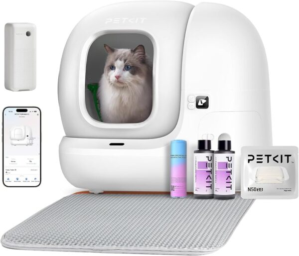 PETKIT Pura MAX 2 Arenero Gatos Autolimpiable, Inodoro para Gatos, Arenero Autolimpiable para Gatos, Anti-Fugas, xSecure/Eliminación de...