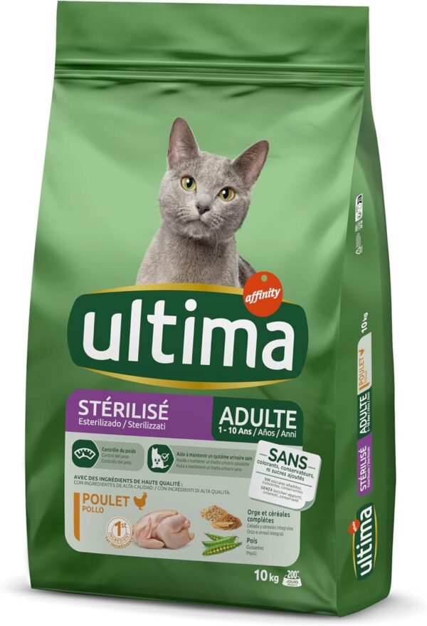 Ultima Esterilizado Adult Pollo - Comida Seca para Gatos - 10kg