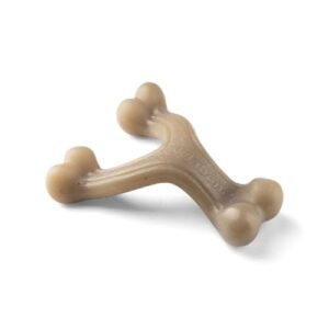 Nylabone Maximum Strength Puppy Gourmet: Juguete masticable para cachorros pequeños con sabor a mantequilla de maní, ideal para higiene dental y resistente a masticadores intensos