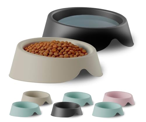 Comedero para Perros y Gatos de Plástico Reciclado – 2 Cuencos de 500ml Hechos en España | Platos y Bebederos para Mascotas Medianas | Aptos para Lavavajillas, Resistentes, Ideales para Agua y Comida