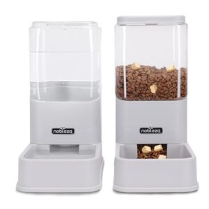 Comedero y Bebedero Automático para Gatos y Perros Nobleza | Dispensador de Comida y Agua 3.8L, Pack 2 Unidades, Sin BPA, Fácil de Limpiar