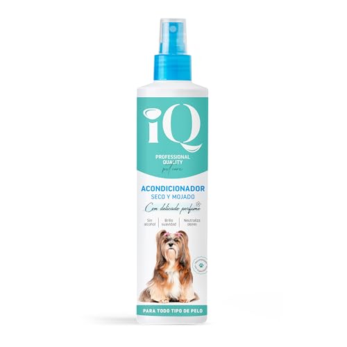 Acondicionador Desenredante para Perros iQ Pet Care | Spray Seco y Mojado | Brillo, Suavidad y Volumen sin Irritación - 300 ml