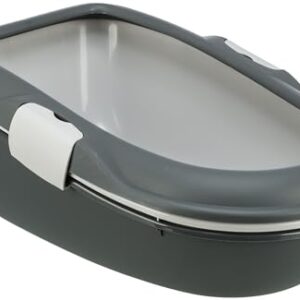 Trixie Bandeja Higiénica para Gatos con Borde Elevado – Arenero Sanitario Gris 59x39x22cm, Fácil Limpieza y Confort para Gatos Adultos