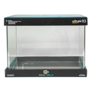 Aqua Della Acuario Urbyss 40x26x30 cm – Acuario Rectangular de Cristal Curvo y Pulido con Alfombra Protectora y Clips de Soporte