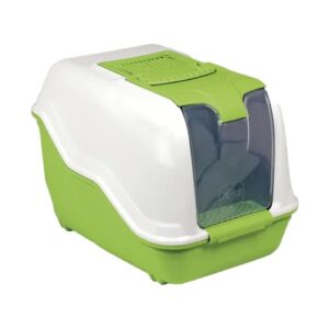 Arenero Cubierto MPS Netta con Puerta Frontal y Filtro de Carbón – Colores Surtidos, Higiene y Comodidad para Gatos