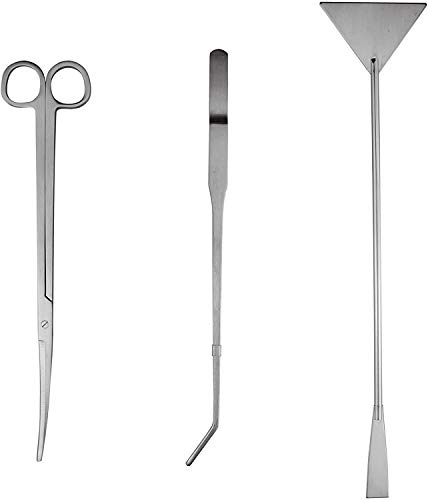 Kit Hexint 3 en 1 para Aquascaping: Herramientas de Acero Inoxidable para Acuario | Pinzas, Tijeras y Espátula para Cuidado de Plantas Acuáticas