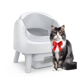 PetPivot Arenero Autolimpiable para Gatos con Gran Capacidad, Limpieza Automática y Manual, Diseño Abierto y Silencioso, Ideal para Varios Gatos