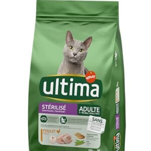 Ultima Esterilizado Adult Pollo 10kg – Pienso Seco para Gatos Esterilizados, Ayuda a Controlar el Peso y Salud Urinaria