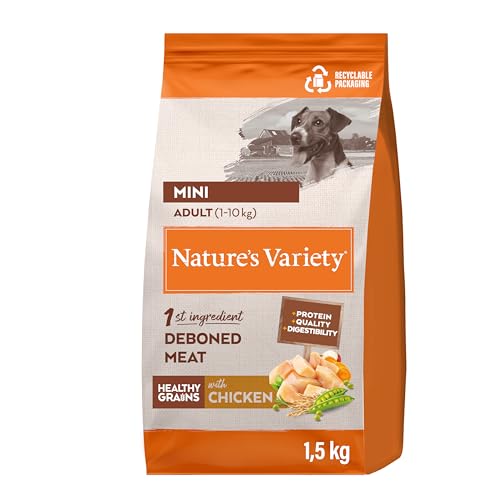 Pienso para Perros Pequeños Nature's Variety Healthy Grains Pollo 1,5kg – Alimento Completo y Natural con Omega 3 y 6 para Pelaje y Sistema Inmune