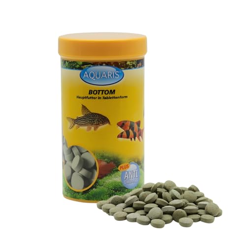 AQUARIS Pastillas para Peces de Fondo – Alimento Nutritivo para Acuarios | 220 Unidades, 150g, 250ml | Crecimiento Saludable y Refuerzo del Sistema Inmunológico