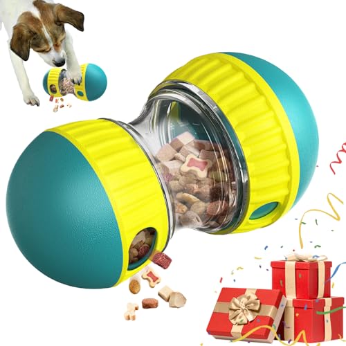 Dufuso Juguete Interactivo para Perros Indestructible y Alimentador Lento – Mejora la Digestión y Estimula la Inteligencia de Razas Medianas y Grandes, Verde