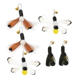 Happyyami 6 Piezas Cabezal de Repuesto para Varita Juguete Interactivo de Gato – Accesorios de Peluche para Juguetes Teaser, Estimulación y Diversión Interior