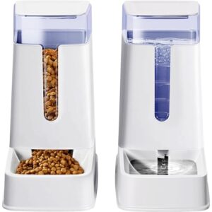Comedero Automático para Gatos y Dispensador de Agua | Set 2 en 1 para Perros y Gatos, Alimentador de Gravedad de Gran Capacidad