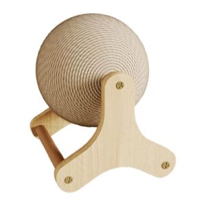 Juguete rascador para gatos de sisal – Bola rayada antideslizante, interactiva y decorativa, rueda de ejercicio resistente y ecológica para gatos