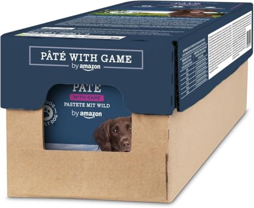 Alimento para perros by Amazon, paté con carne de caza, 10 x 300g – Nutrición completa sin aditivos artificiales