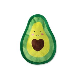 Fringe Studio Squeaker Juguete para Mascotas en Forma de Aguacate con Chirriador y Papel Arrugado, 9.75 x 7 pulgadas