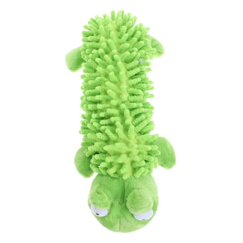 VILLFUL Juguete De Mopa De Peluche para Perros — Juguete Interactivo de Rana Resistente para Cachorros con Chirriador para Masticar y Aliviar el Aburrimiento