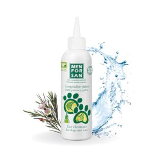 MENFORSAN Limpiador Ótico para Perros y Gatos | Previene la Otitis y Mantiene la Higiene de Oídos | Sin Olor, Incoloro, 125ml