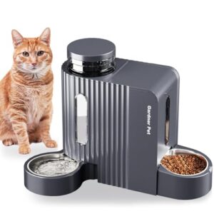 Comedero Automático 2 en 1 para Gatos y Perros Gardner Pet (3L*2) – Dispensador de Comida y Agua Anti Derrames, Sin BPA, con Bol de Acero Inoxidable, Alimentación por Gravedad