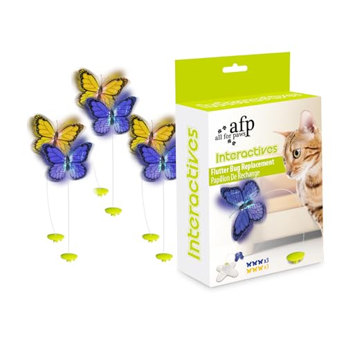 ALL FOR PAWS Simulador de Vuelo Mariposa Interactivo para Gatos – Repuesto de Juguete Estimulante y Divertido