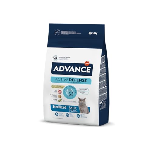 Advance Cat Adult Sterilized con Pavo 10kg – Pienso para Gatos Adultos Esterilizados, Control de Peso y pH, Cuidado de la Piel y Pelo