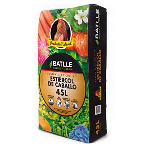 Estiércol de Caballo Natural 45L – Substrato Orgánico para Todo Tipo de Plantas y Jardinería