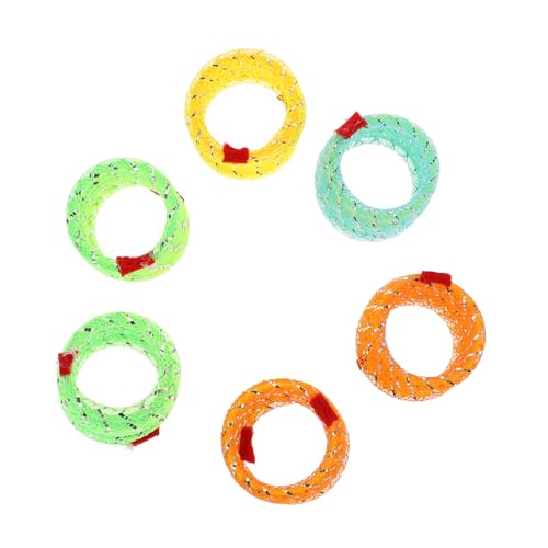 SUPVOX Juguetes Interactivos para Gatos – Set de 6 Piezas Coloridas con Palo y Espiral, Perfectos para Gatitos, Ejercicio y Diversión