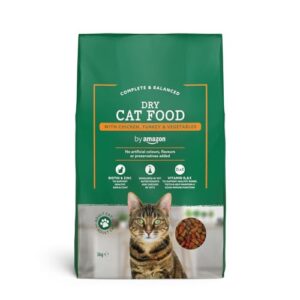 Pienso seco completo para gatos adultos by Amazon – Pollo, pavo y verduras, 3 kg – Nutrición Premium y Natural