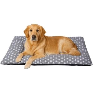 Cama para Perro Grande con Espuma Acolchada | Colchoneta Suave, Funda de Algodón Lavable, Base Antideslizante, Ligera y Transpirable, 75x120x5 cm | Fabricada en España