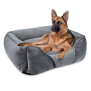 FURTIME Cama para Perros Grandes Lavable y Esponjosa, Antideslizante y Anti-ansiedad, Suave y Transpirable, XL 89x63x23cm