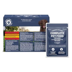 by Amazon Alimento completo para perros adultos en salsa – Pack surtido de carnes y verduras 1.2 kg (12x100g)