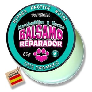 FURTOPIA Bálsamo Natural para Perros – Protector e Hidratante para Pezuñas y Hocico 100% Natural, Reparador, Seguro y Fácil de Aplicar, 60ml