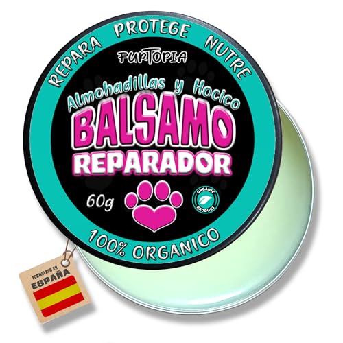 FURTOPIA Bálsamo Natural para Perros – Protector e Hidratante para Pezuñas y Hocico 100% Natural, Reparador, Seguro y Fácil de Aplicar, 60ml