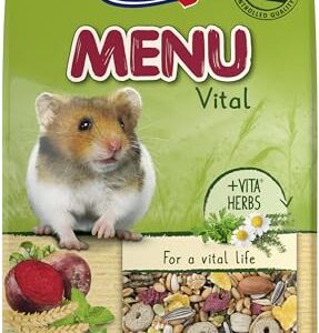 Vitakraft Menu Vital 1kg: Comida Saludable para Hámsters sin Azúcar ni Cereales, con Verduras, Frutos Secos y Vitaminas Esenciales