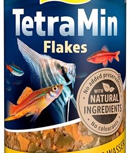 TetraMin Flakes 500ml – Alimento en Escamas Completo para Peces Ornamentales de Agua Dulce, Mezcla Equilibrada, Agua Clara y Peces Sanos