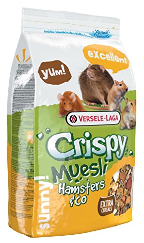 Versele Laga Crispy Muesli para Hámster - Alimento Crujiente de 1 kg, Nutrición y Sabor para Mascotas Felices