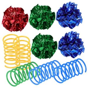 Kit de Juguetes Interactivos para Gatos Gatuida – Bolas Crujientes y Muelles Coloridos, Diversión y Ejercicio para Gatitos y Gatos de Interior