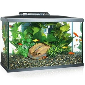 Kit de Acuario Marina 15256 de 38L con Iluminación LED – Acuario de Cristal Transparente, Filtro Mochila Slim y Accesorios Incluidos