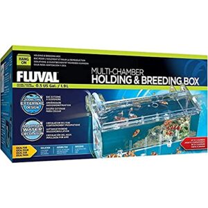 Fluval Caja de Cría para Peces y Camarones 1,9 L – Acuario Exterior con 3 Cámaras y Circulación de Agua por Aire